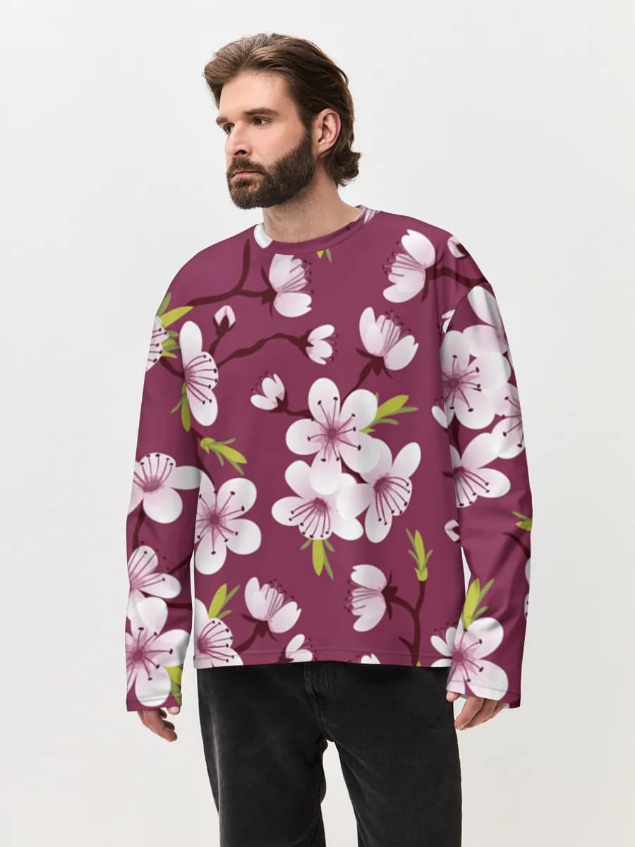 T-shirt Manches Longues Coton Oversize Homme