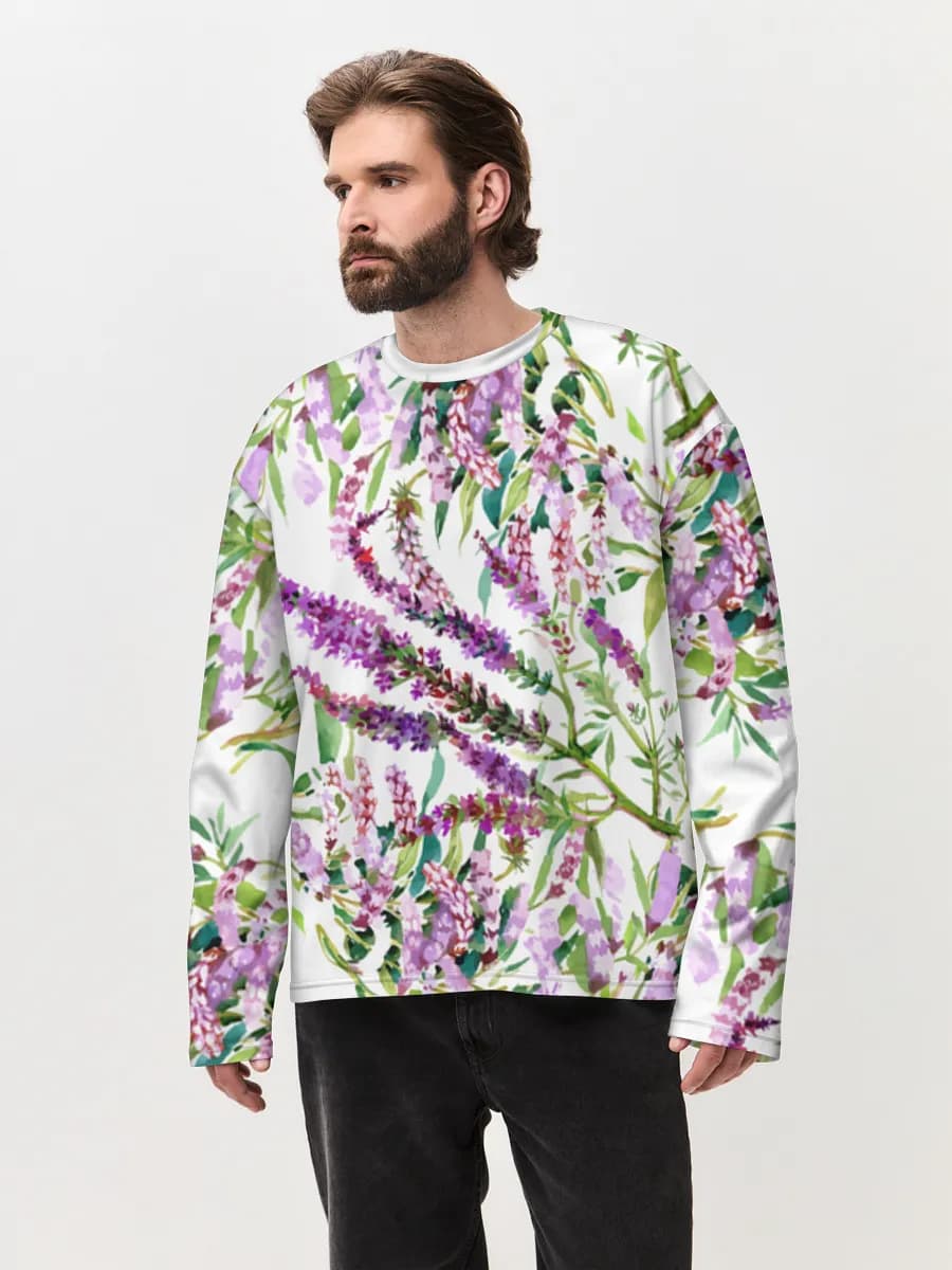 T-shirt Manches Longues Coton Oversize Homme
