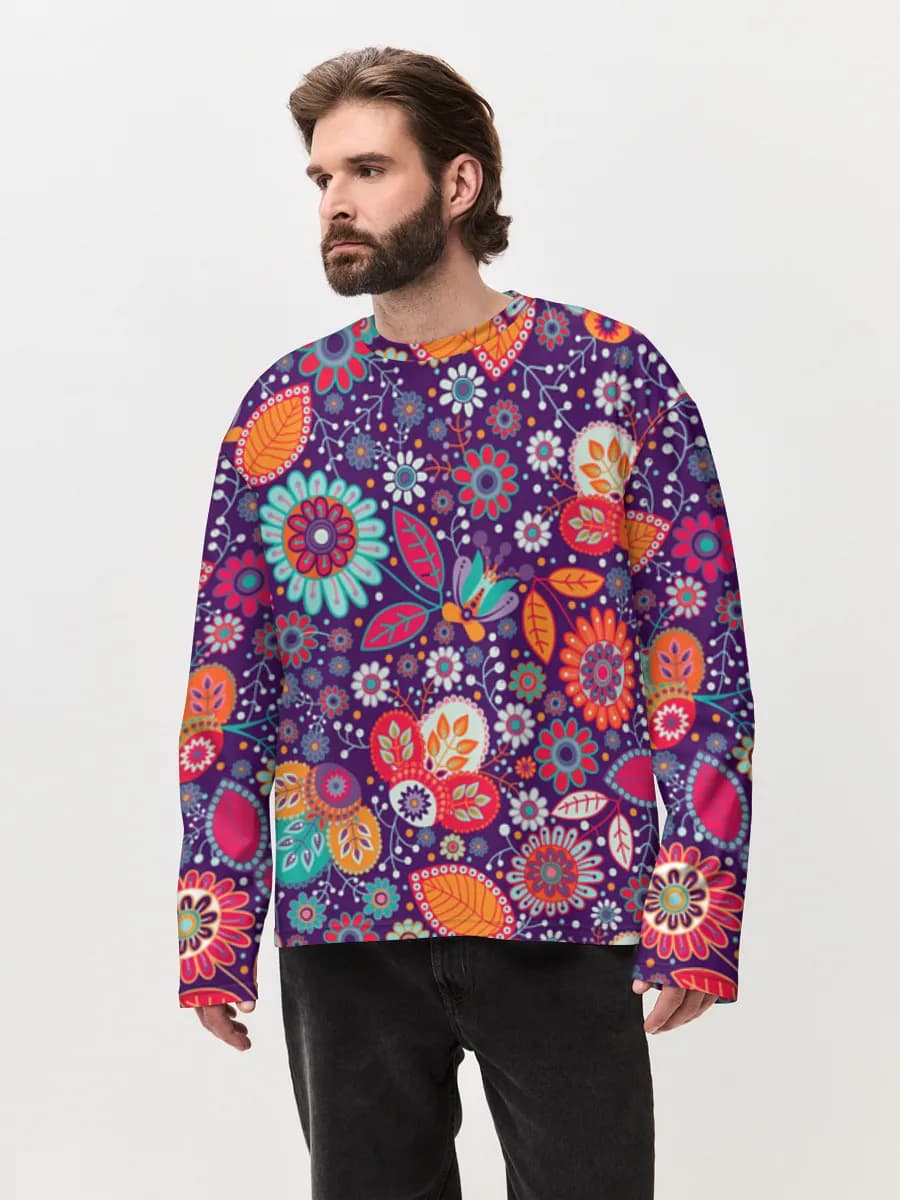 Men's oversized cotton long sleeve