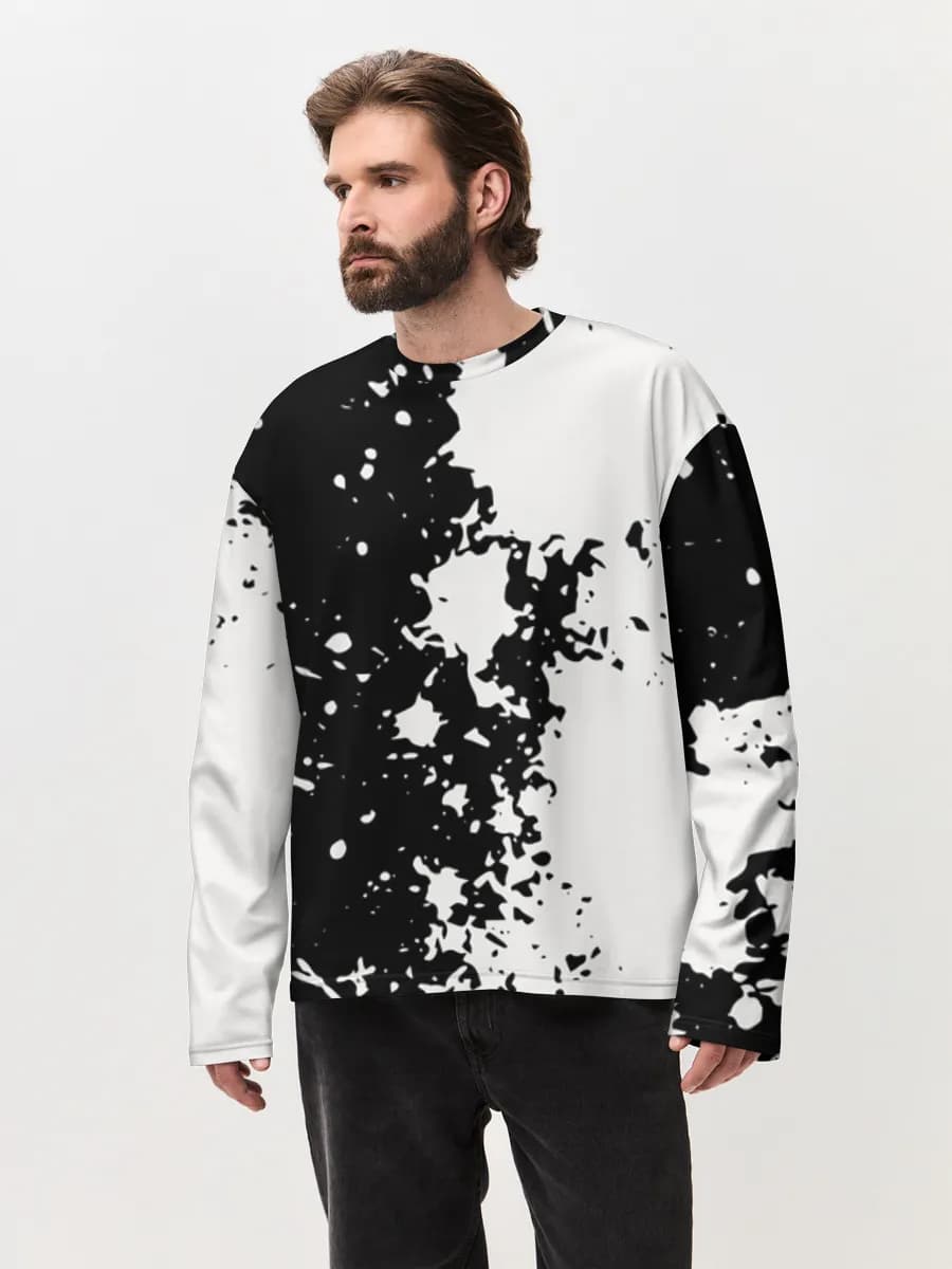 Men's oversized cotton long sleeve