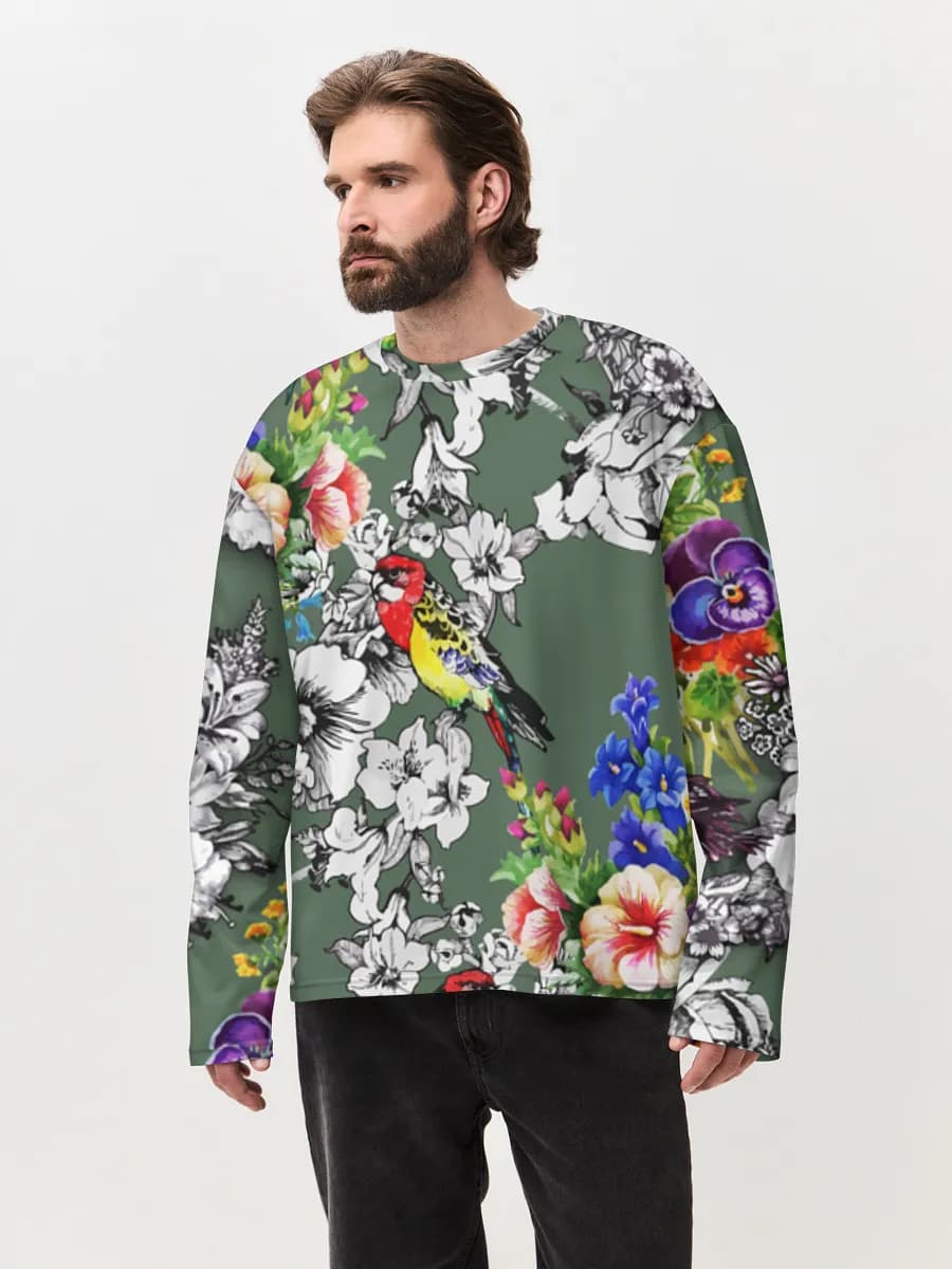 Men's oversized cotton long sleeve