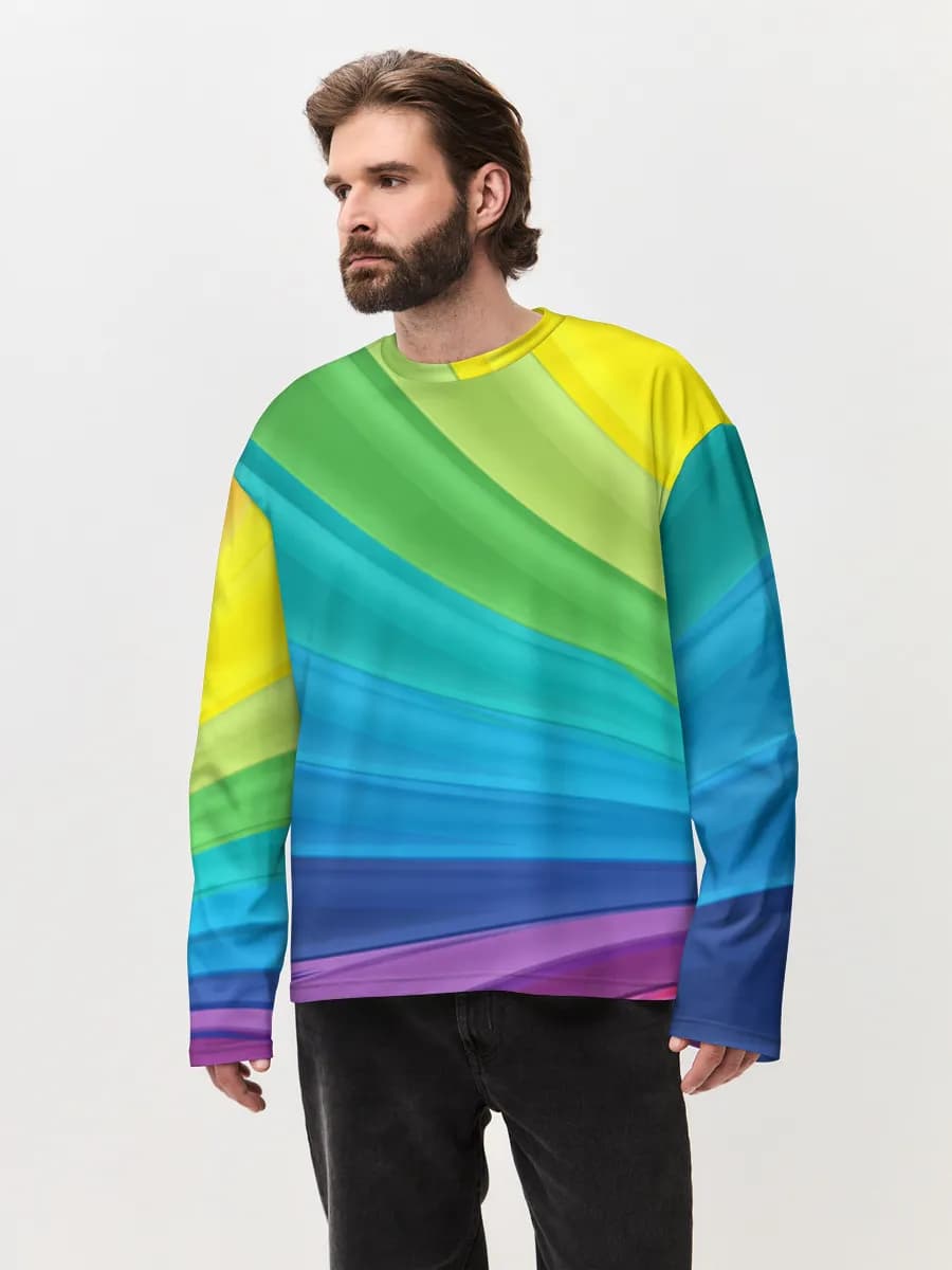 T-shirt Manches Longues Coton Oversize Homme