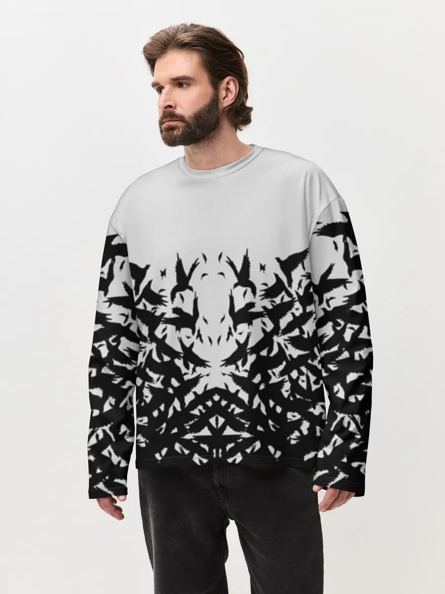 Men's oversized cotton long sleeve