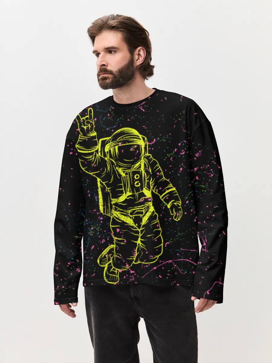 Men's oversized cotton long sleeve