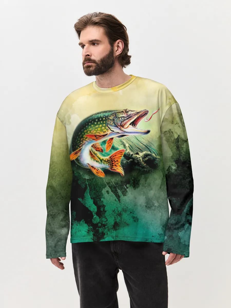 Men's oversized cotton long sleeve