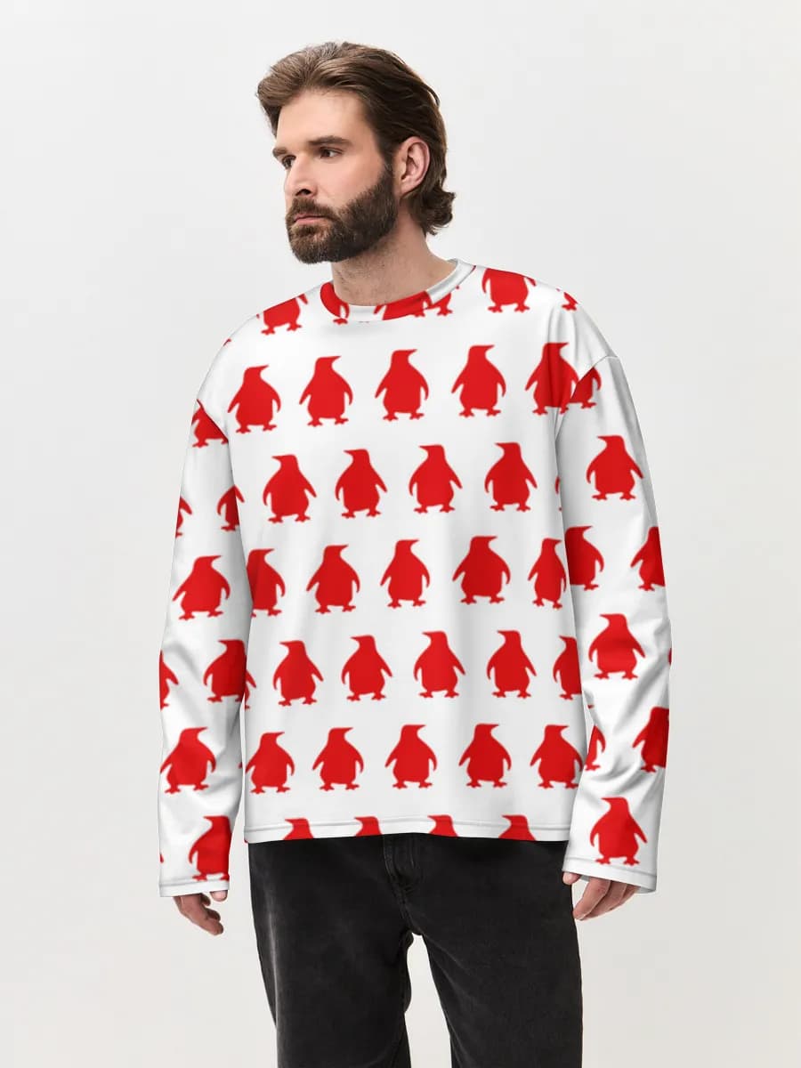 Men's oversized cotton long sleeve