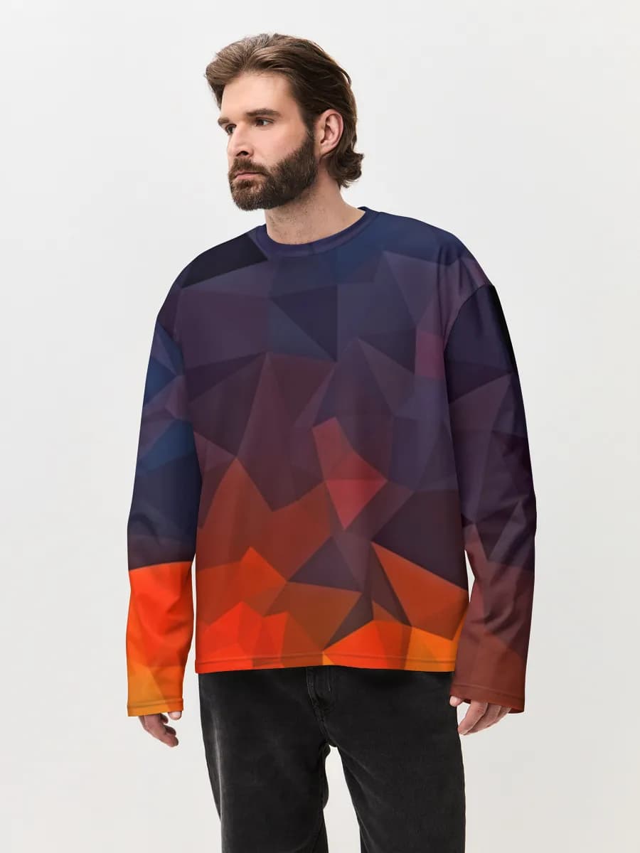Men's oversized cotton long sleeve