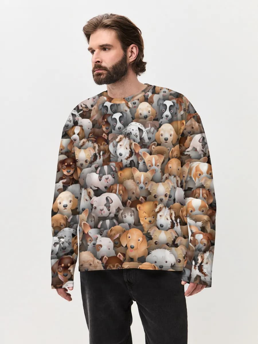 Men's oversized cotton long sleeve