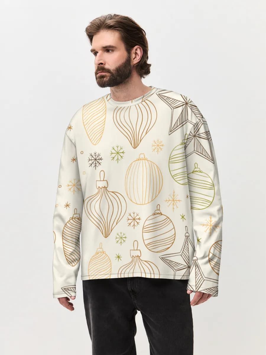 Men's oversized cotton long sleeve