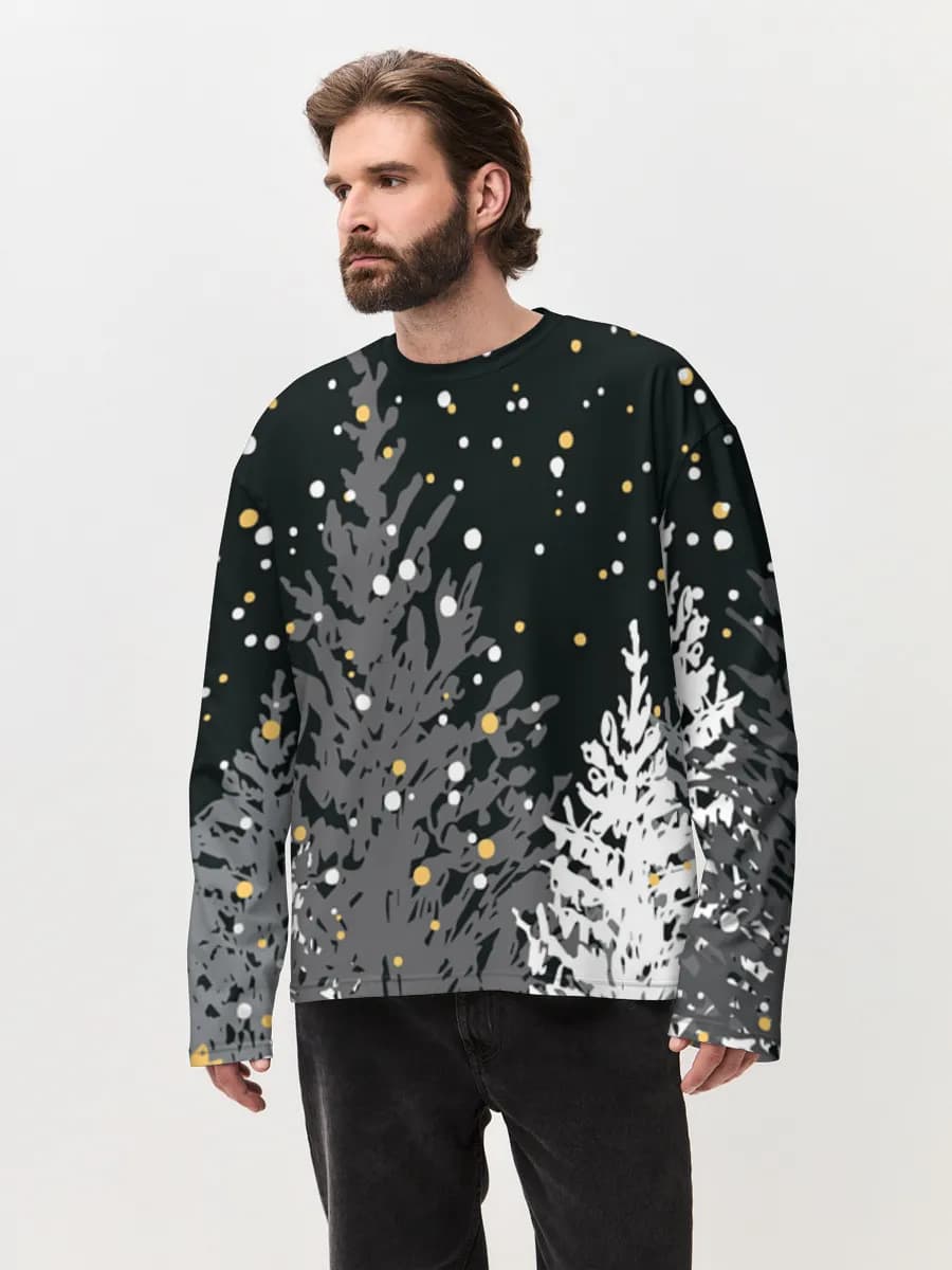 Men's oversized cotton long sleeve