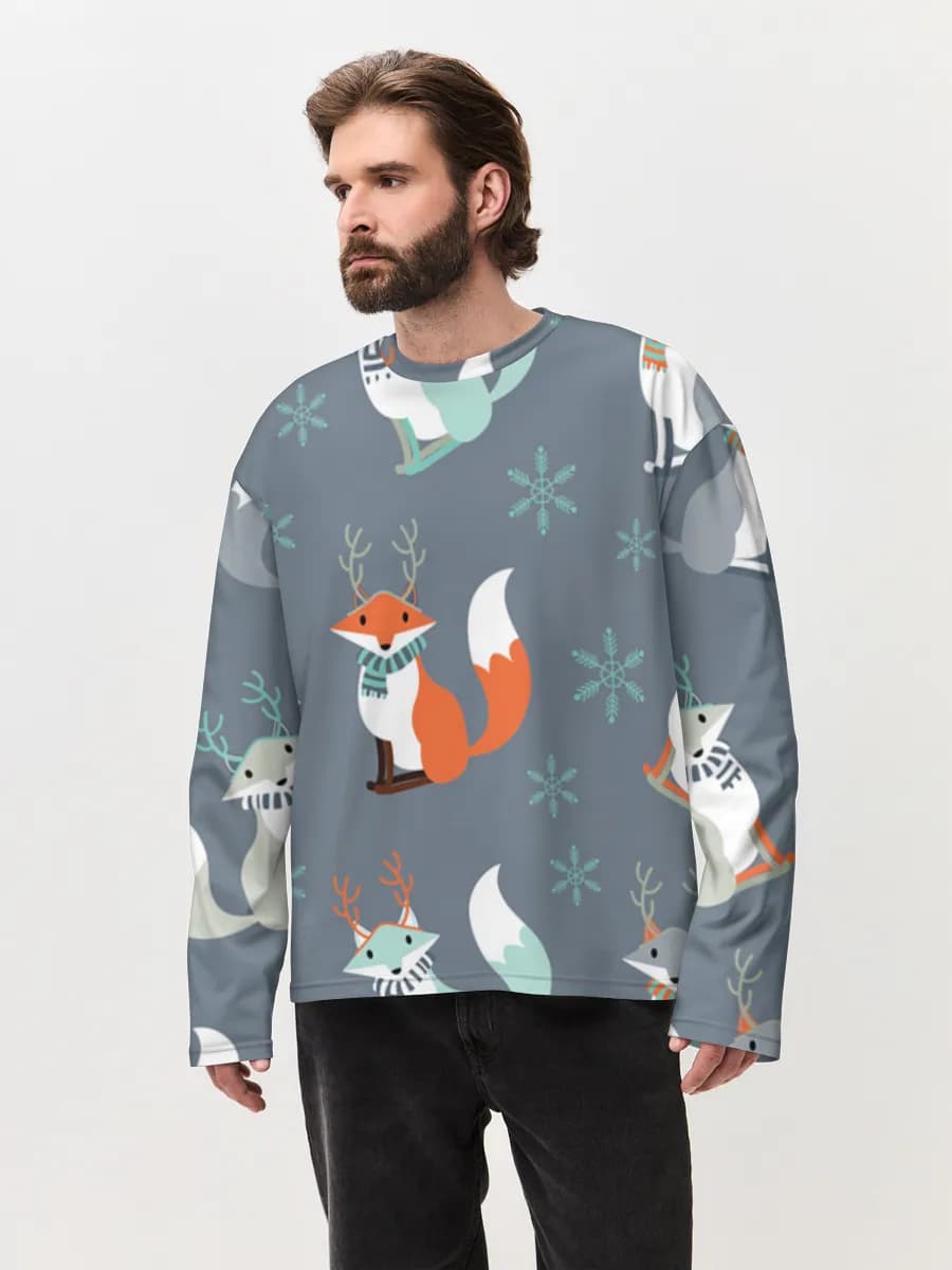 Men's oversized cotton long sleeve