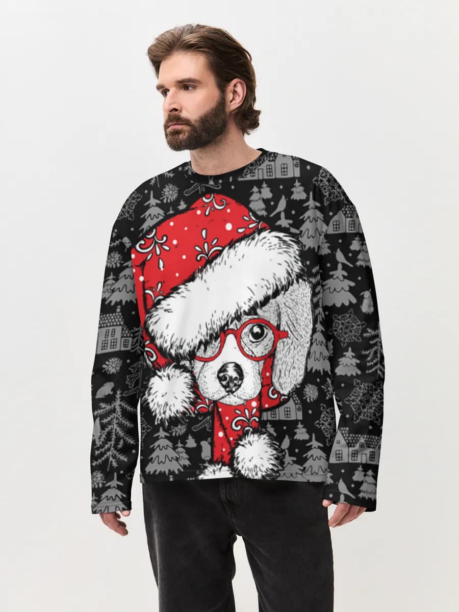 Men's oversized cotton long sleeve