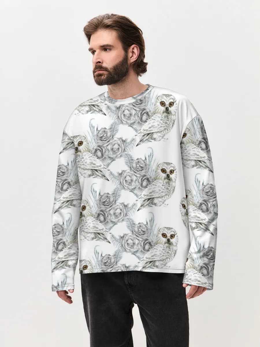 Men's oversized cotton long sleeve