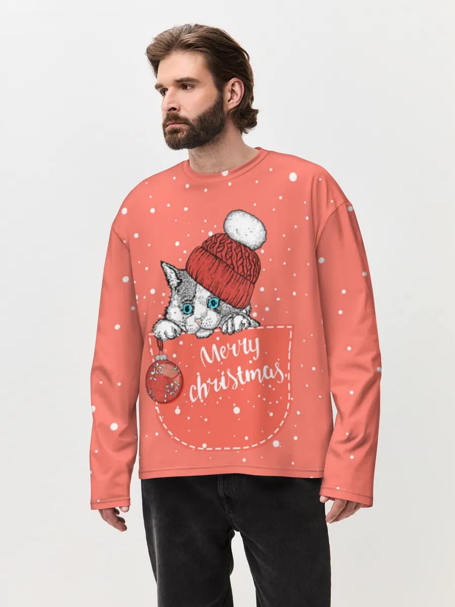 Men's oversized cotton long sleeve