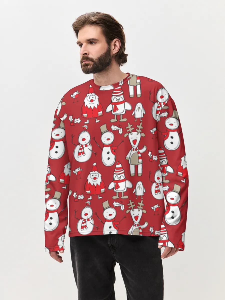 Men's oversized cotton long sleeve