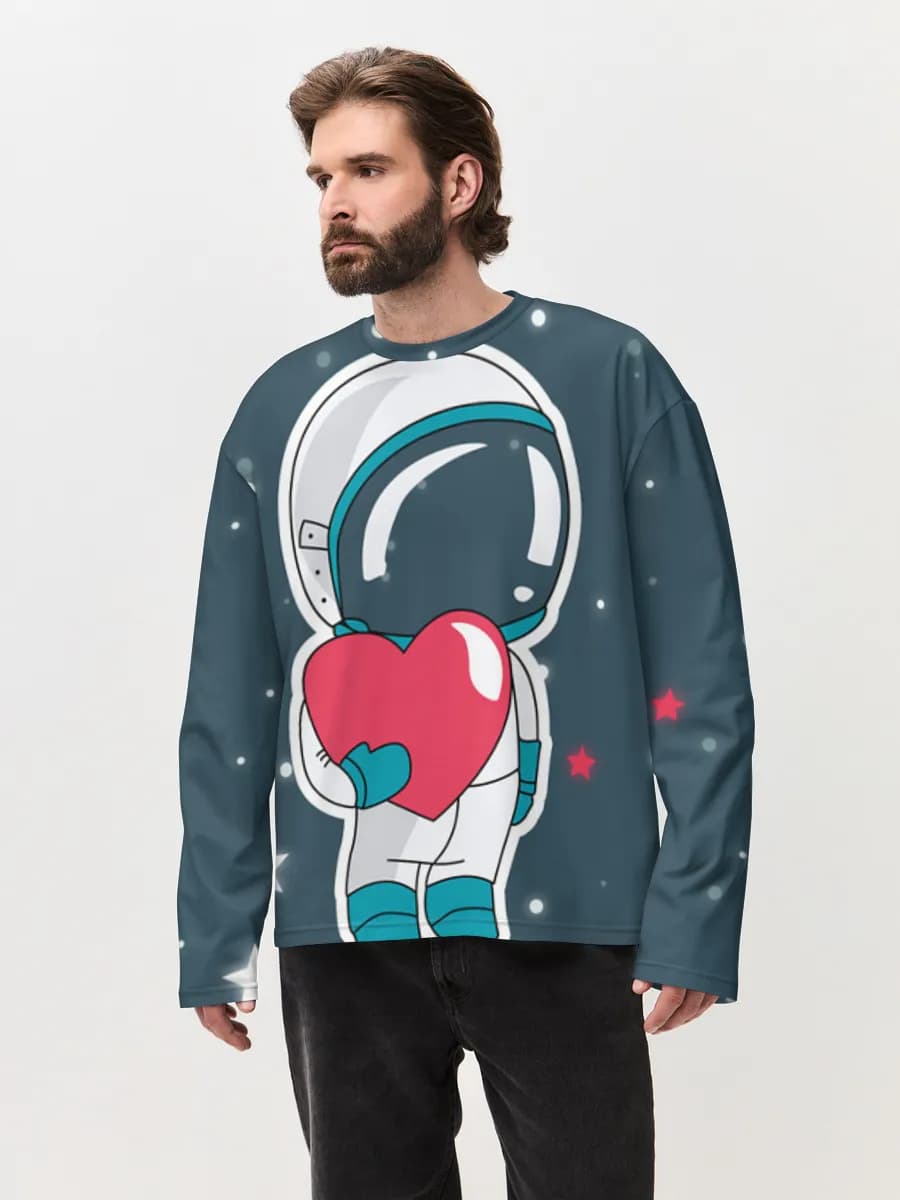 T-shirt Manches Longues Coton Oversize Homme