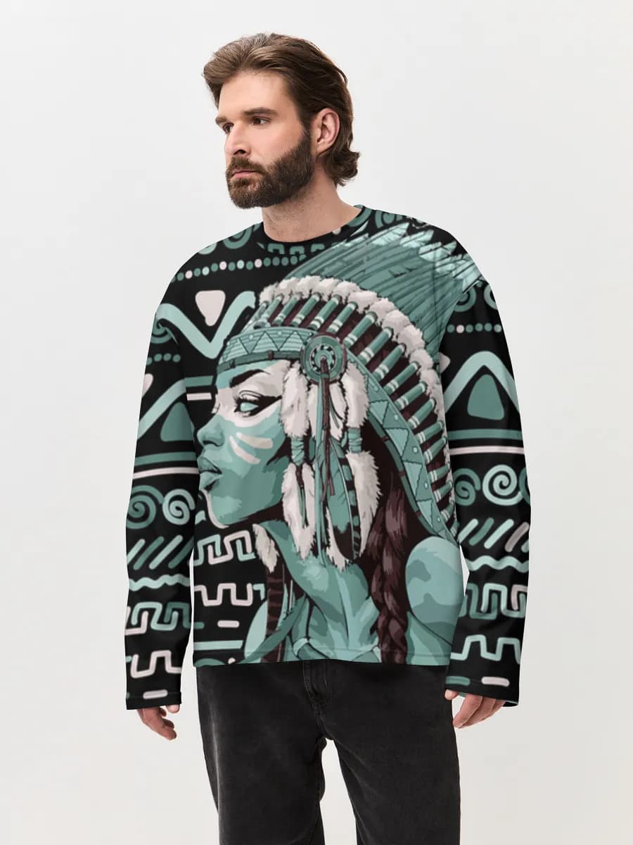 Men's oversized cotton long sleeve