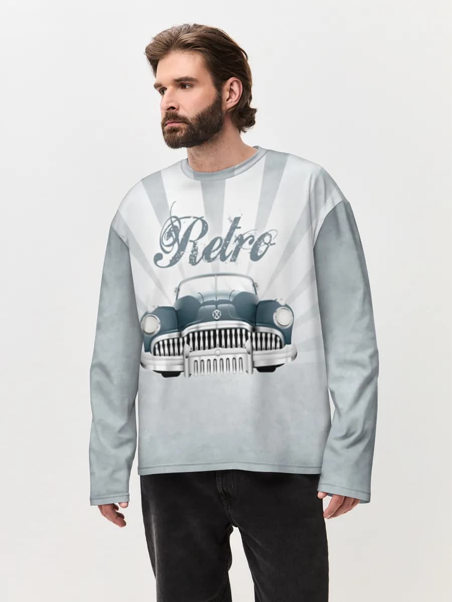 Men's oversized cotton long sleeve