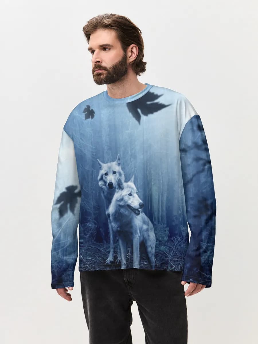 Men's oversized cotton long sleeve