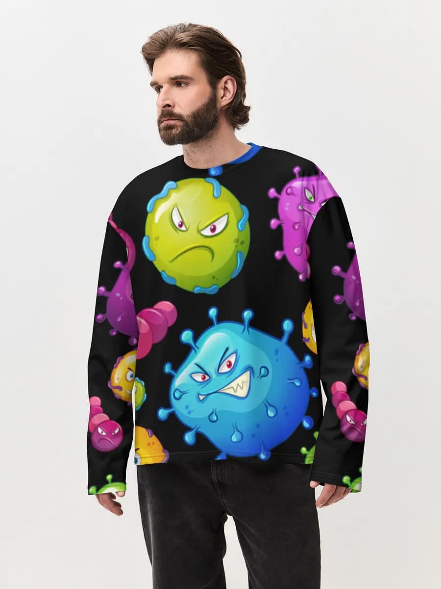 Men's oversized cotton long sleeve
