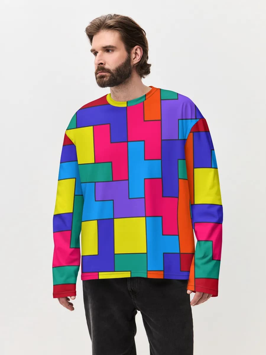 Men's oversized cotton long sleeve