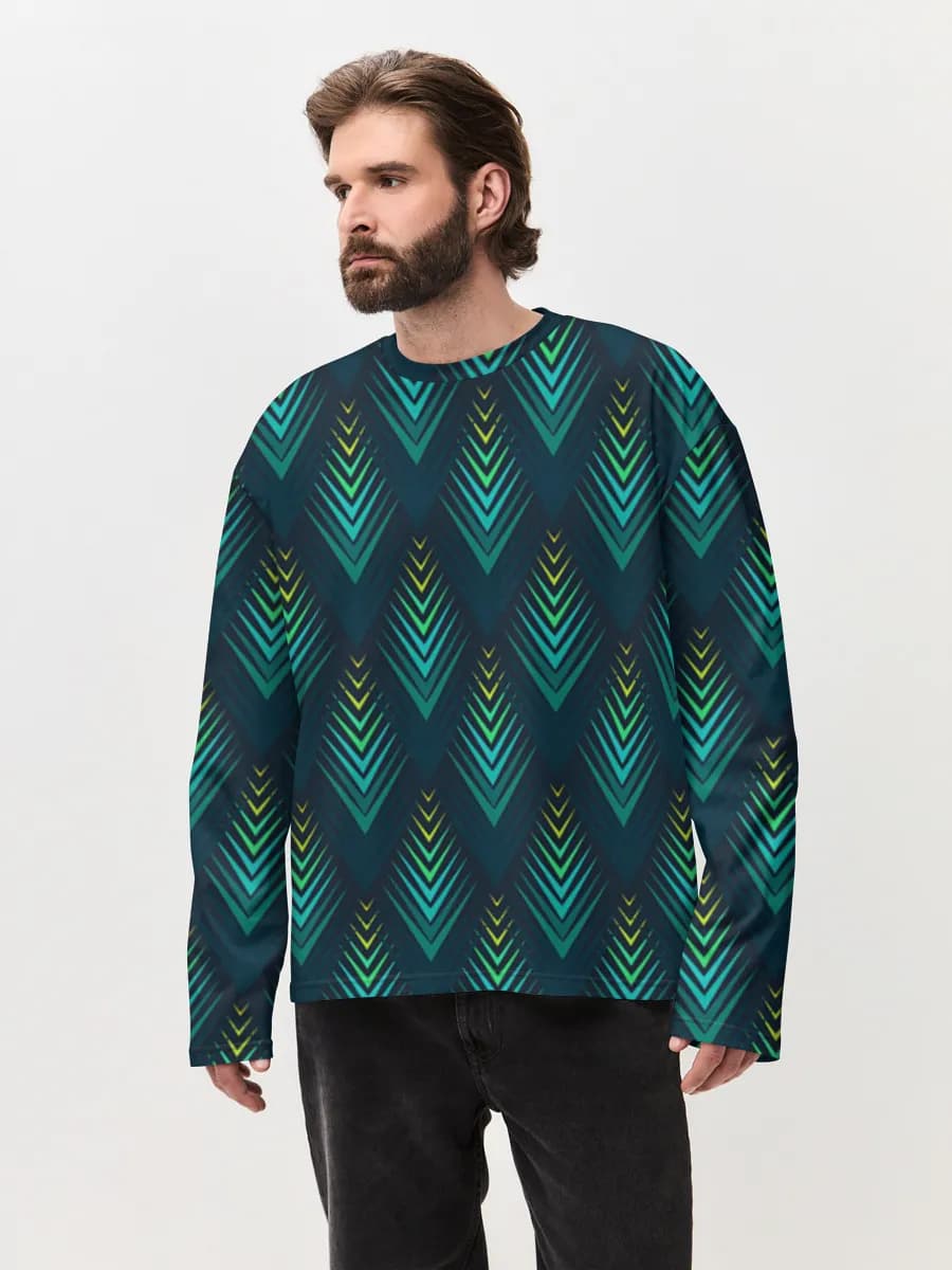 Men's oversized cotton long sleeve