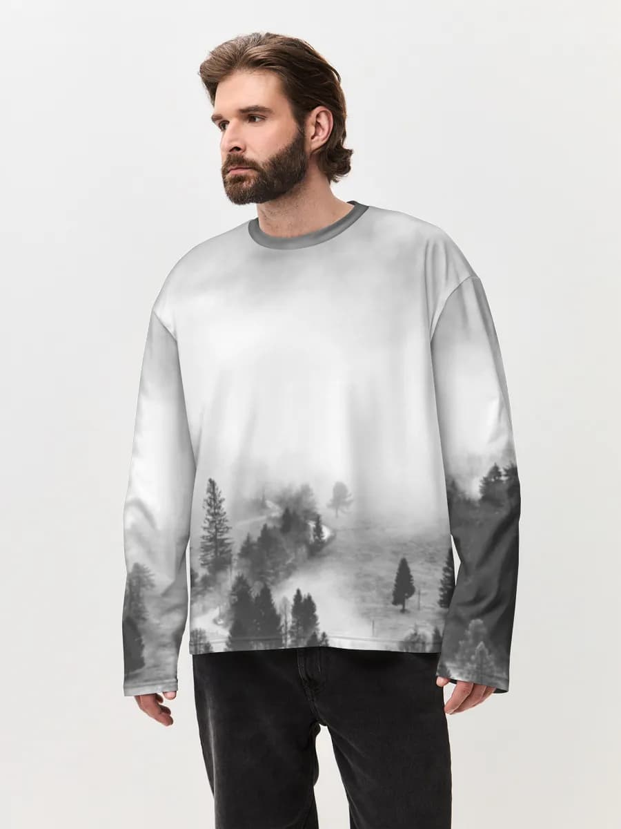 Men's oversized cotton long sleeve