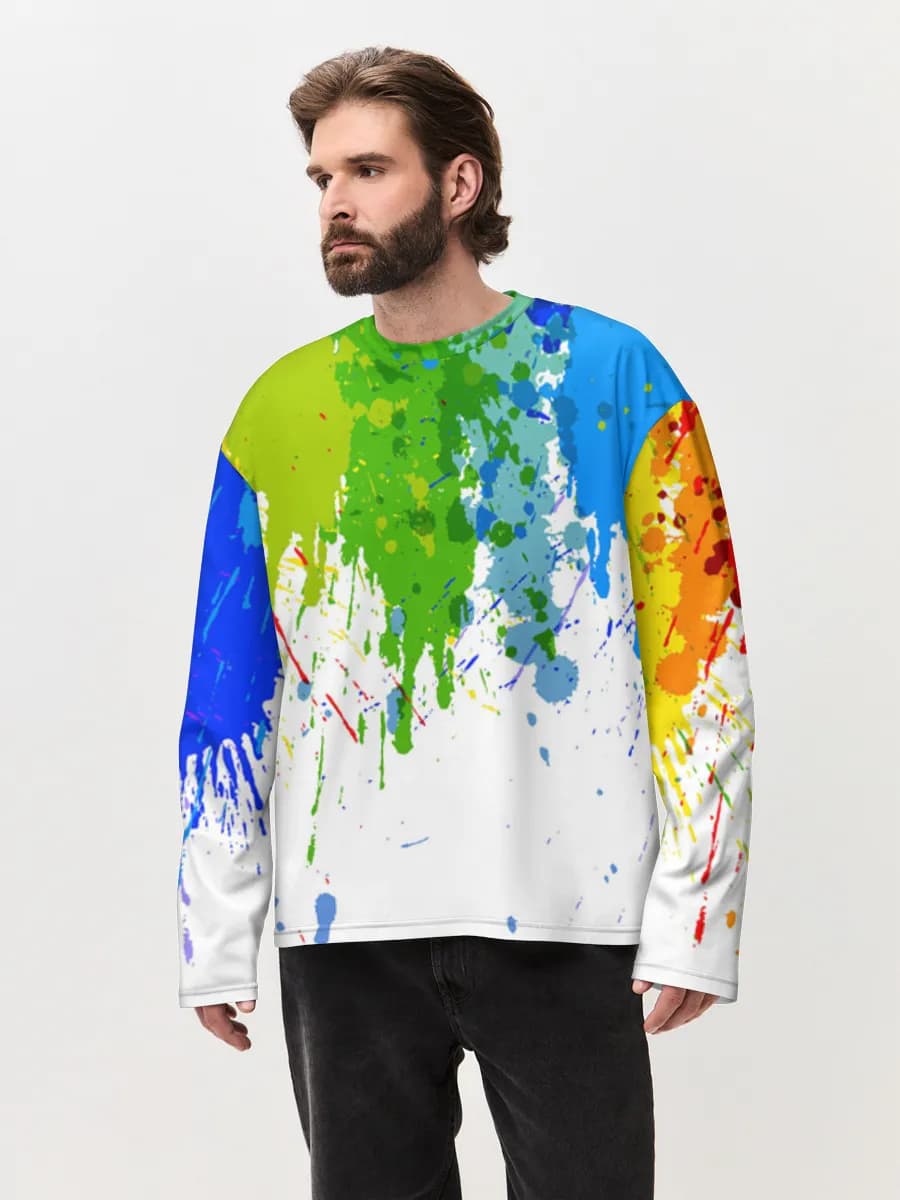 T-shirt Manches Longues Coton Oversize Homme