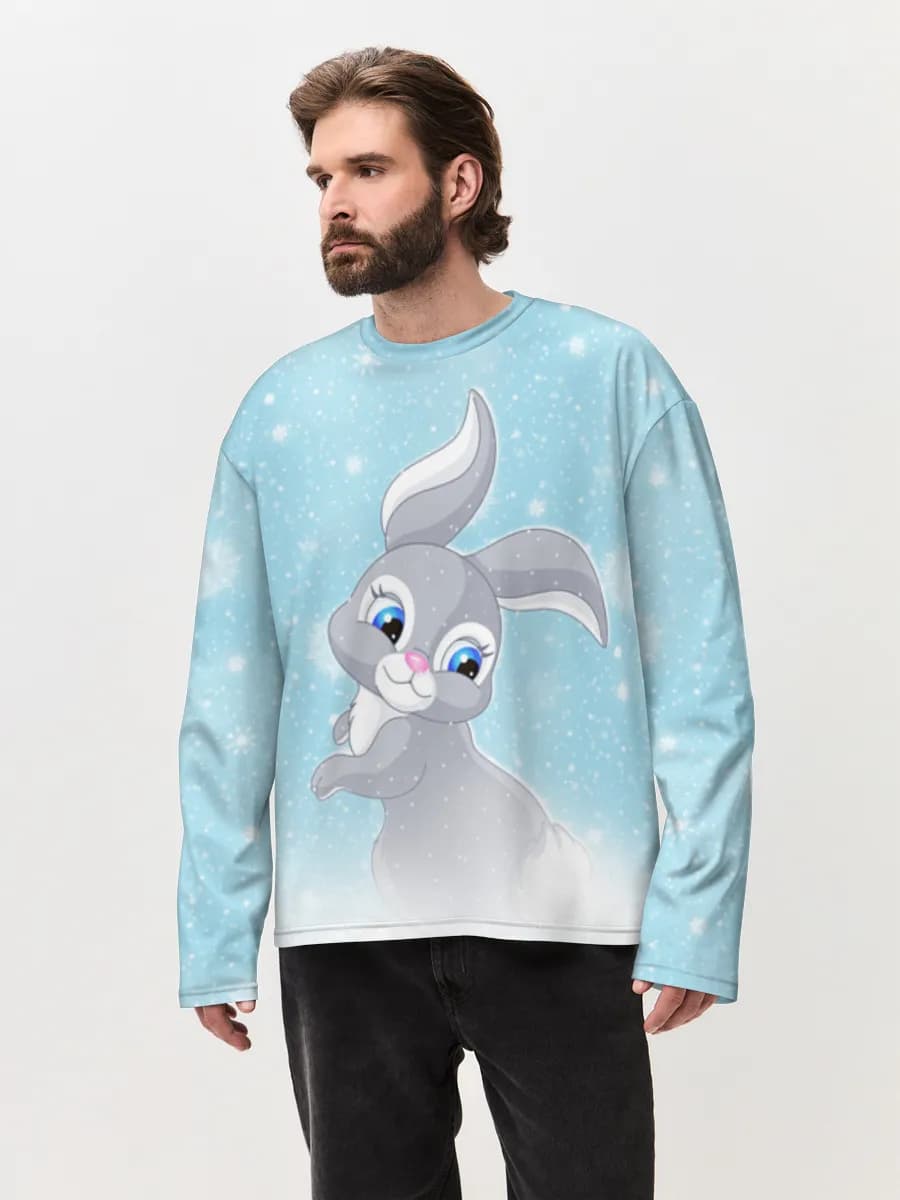 Men's oversized cotton long sleeve