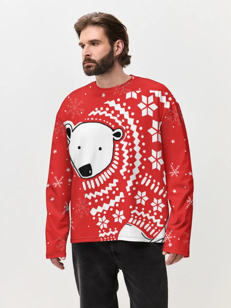 Men's oversized cotton long sleeve