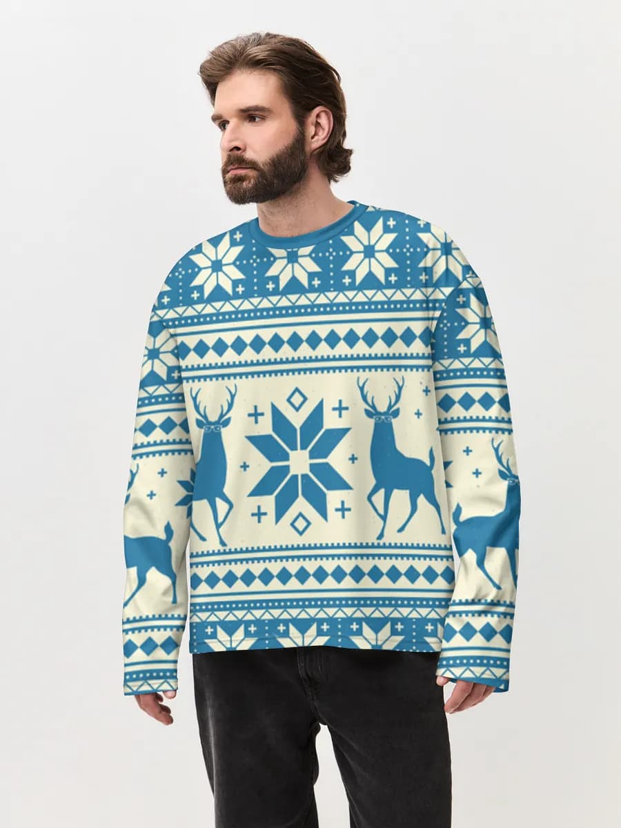 Men's oversized cotton long sleeve