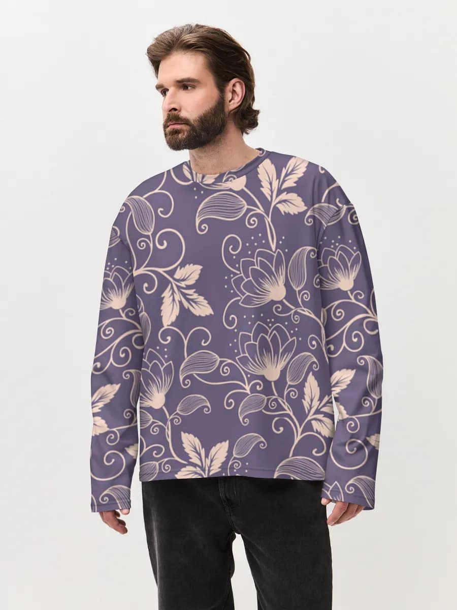 Men's oversized cotton long sleeve