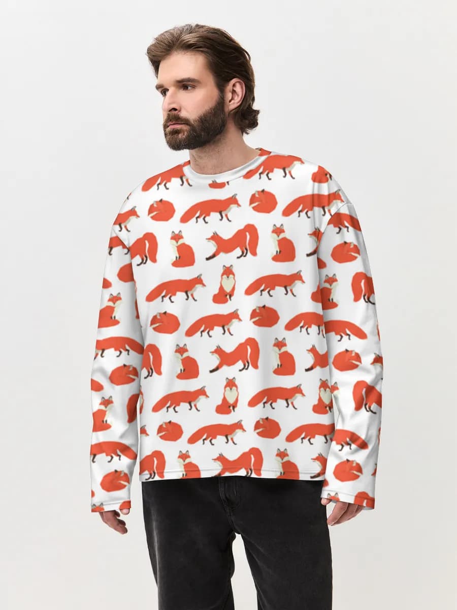 Men's oversized cotton long sleeve