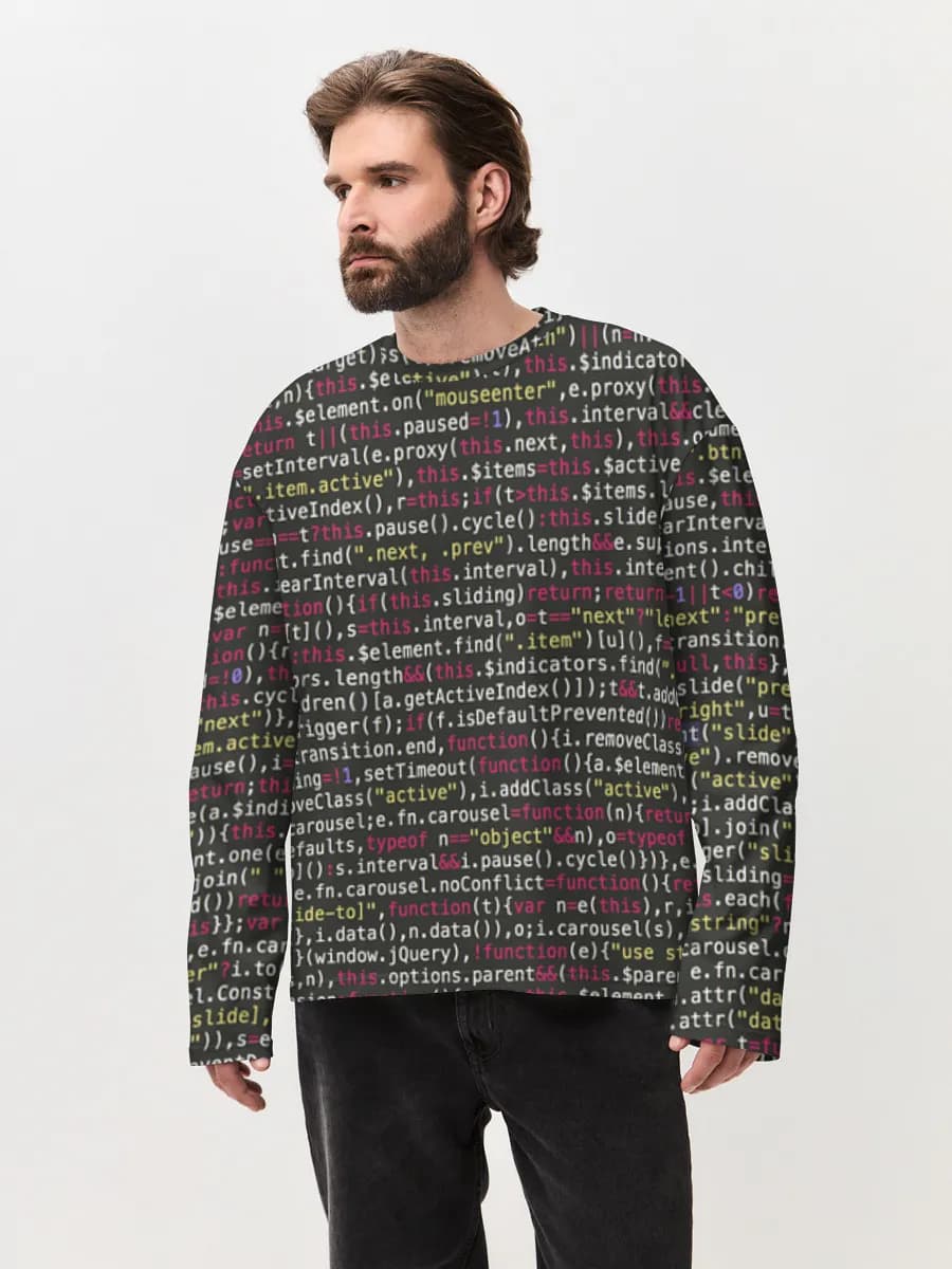 Men's oversized cotton long sleeve