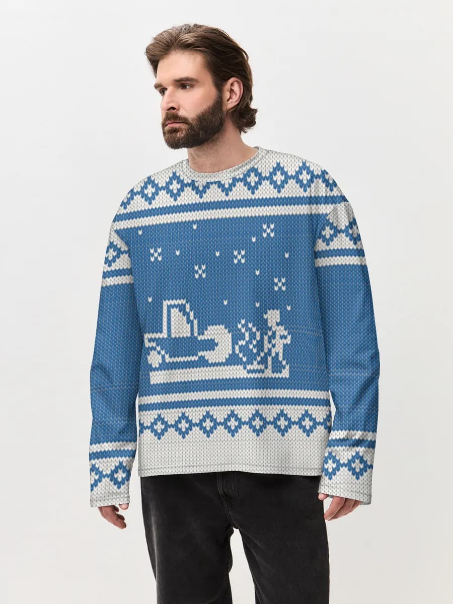 Men's oversized cotton long sleeve