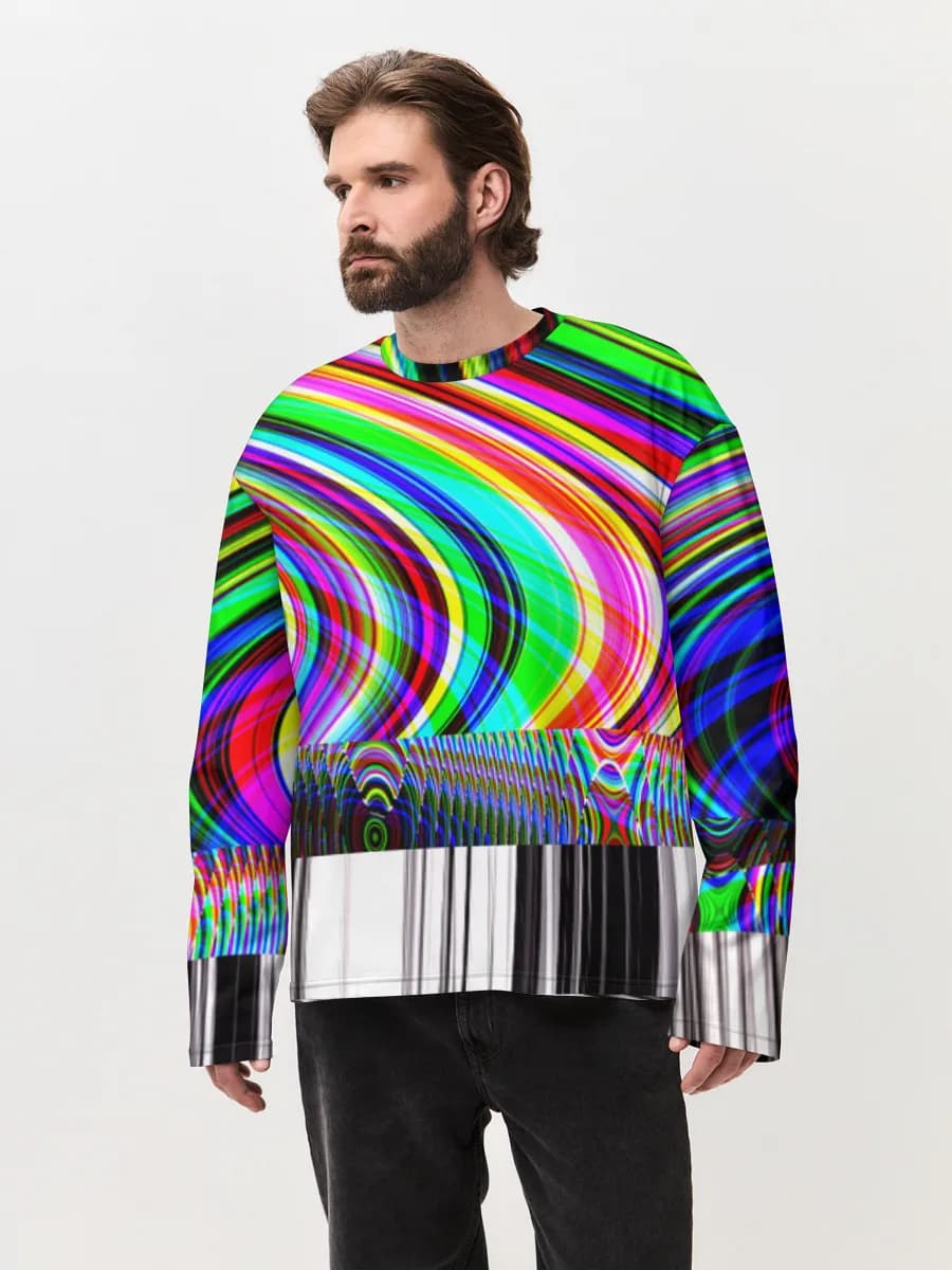 Men's oversized cotton long sleeve