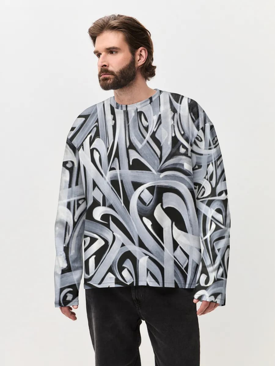 Men's oversized cotton long sleeve