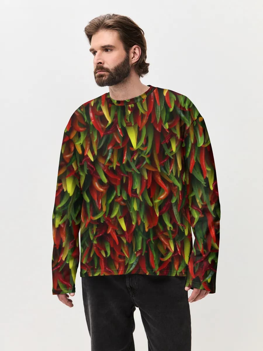 Men's oversized cotton long sleeve