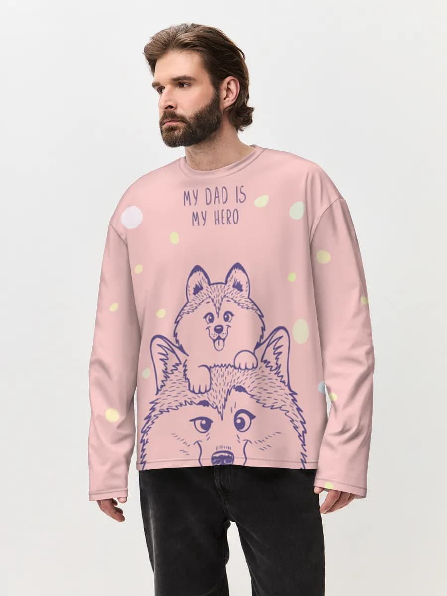 Men's oversized cotton long sleeve