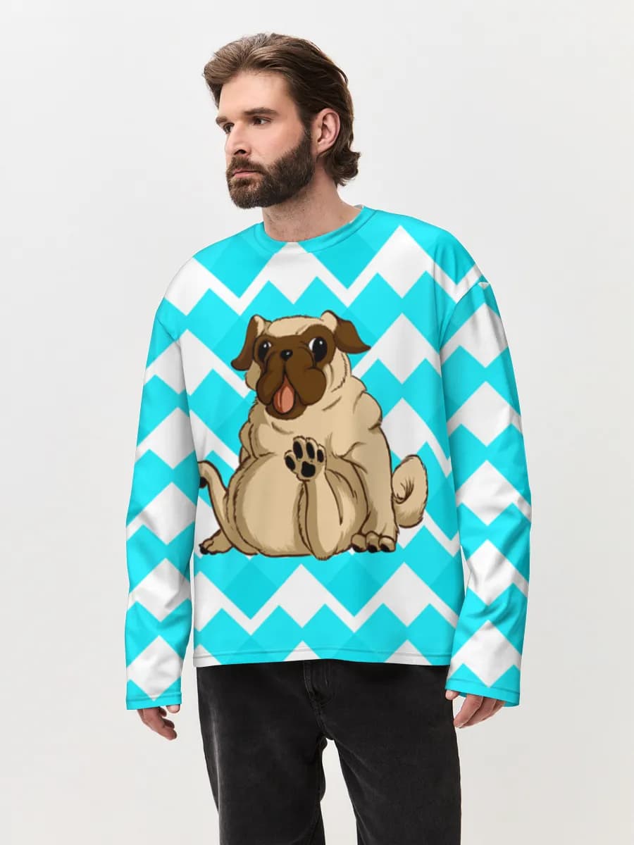 Men's oversized cotton long sleeve