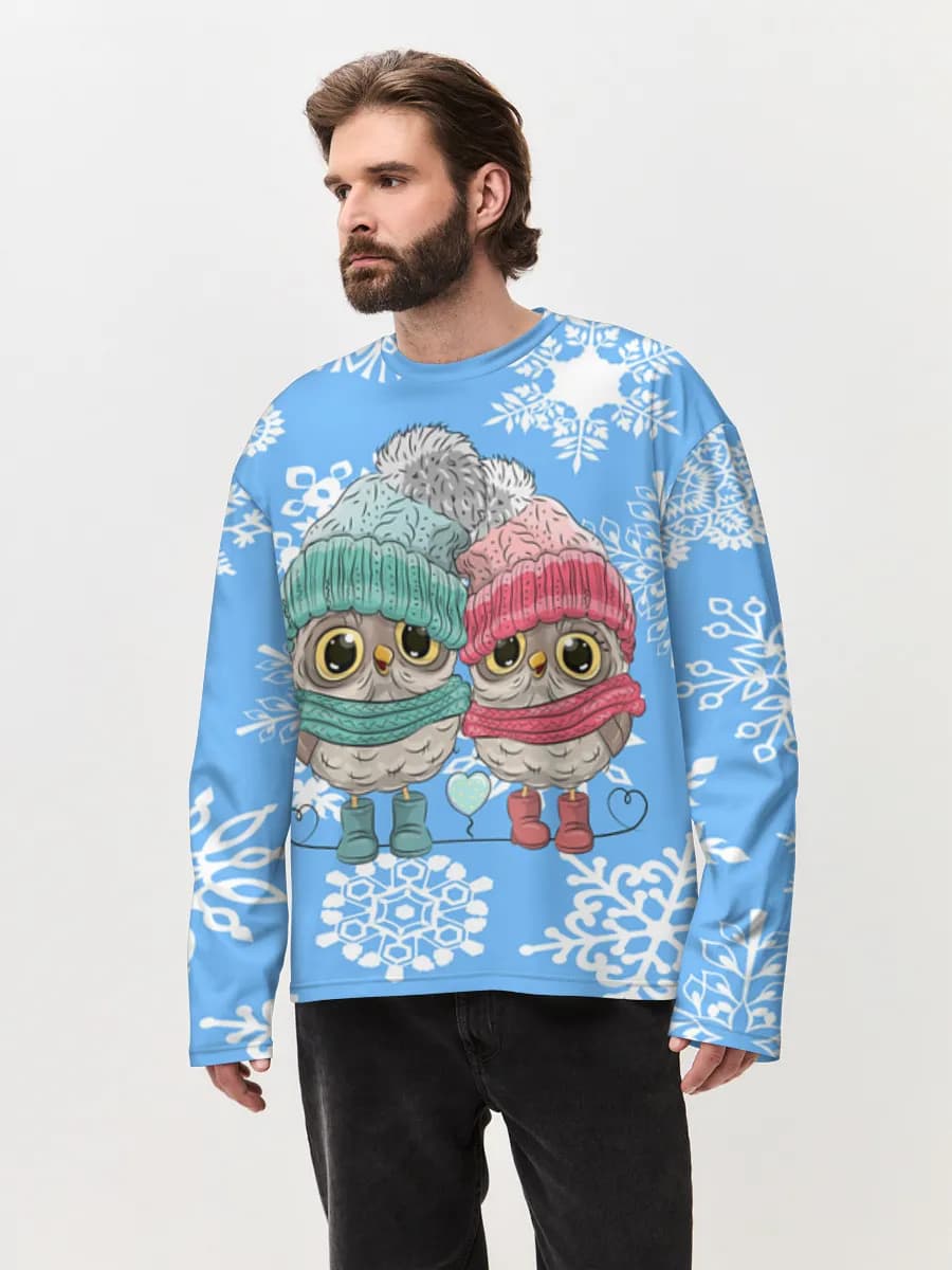 Men's oversized cotton long sleeve