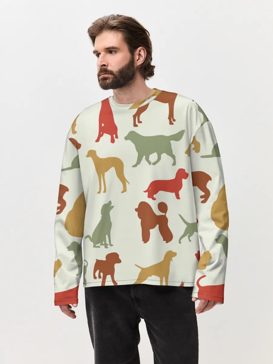 Men's oversized cotton long sleeve
