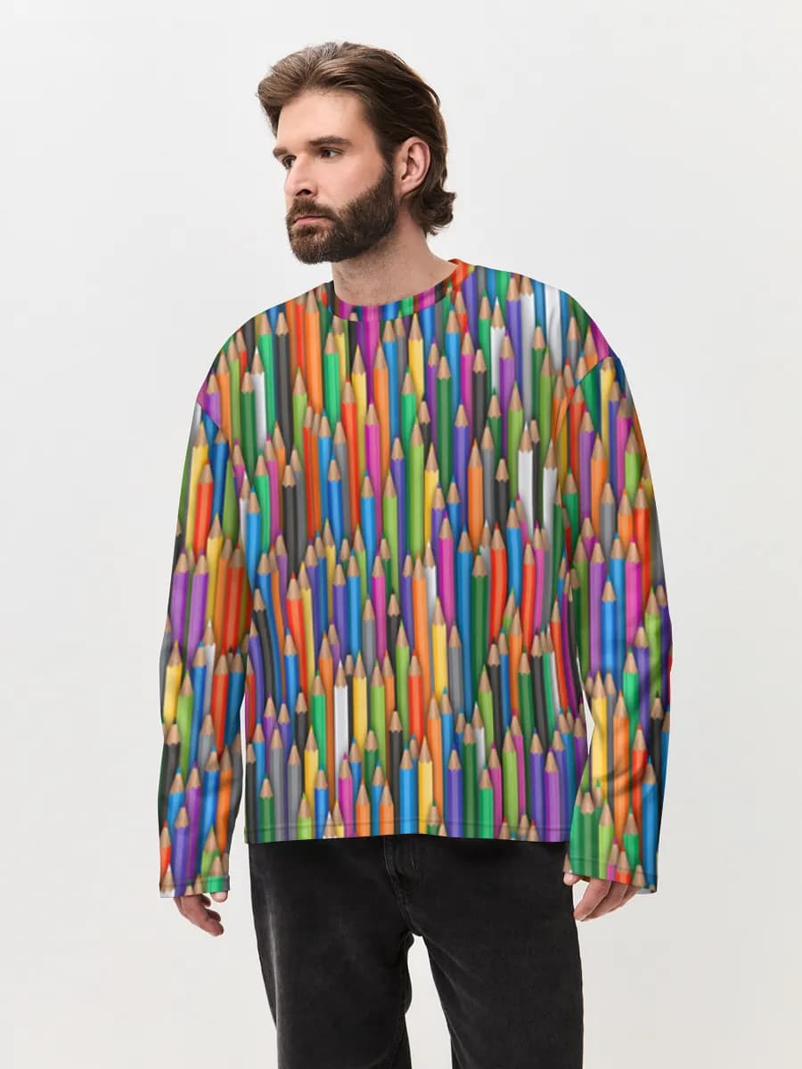 Men's oversized cotton long sleeve