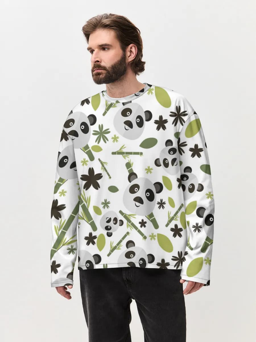 Men's oversized cotton long sleeve