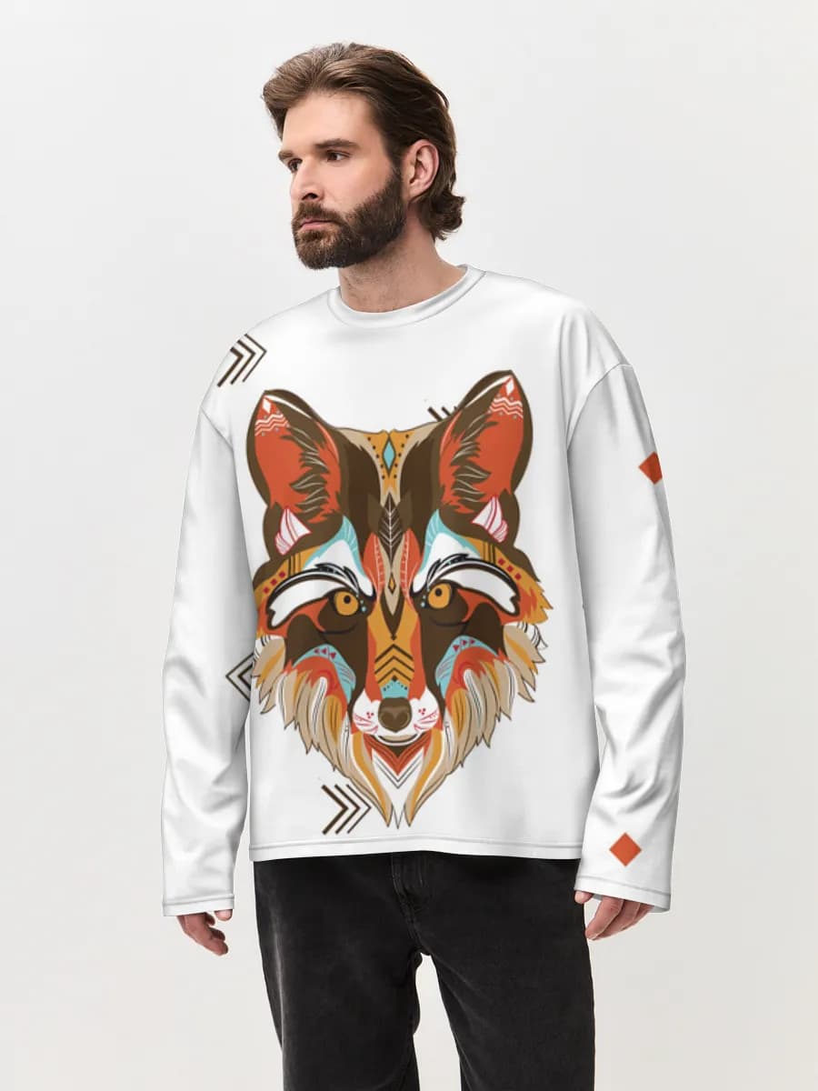 Men's oversized cotton long sleeve