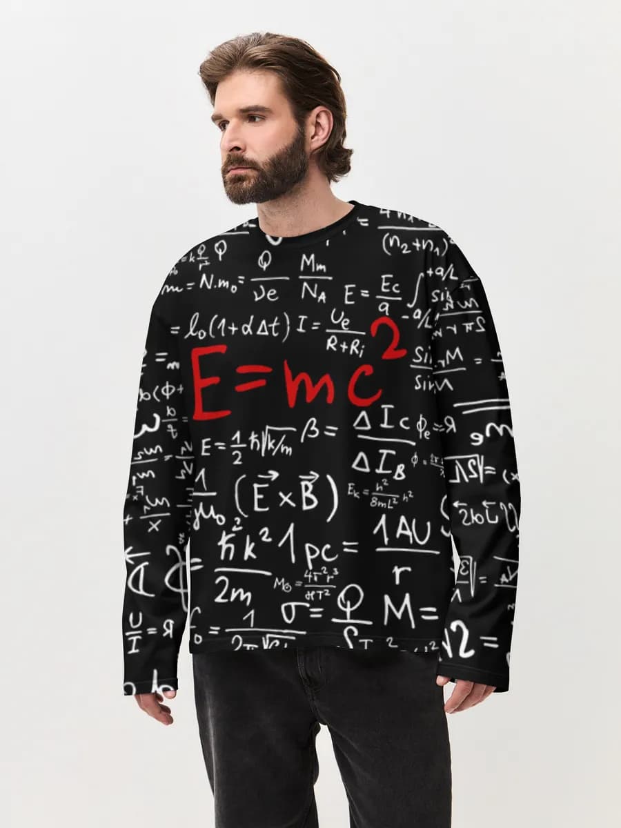 Men's oversized cotton long sleeve