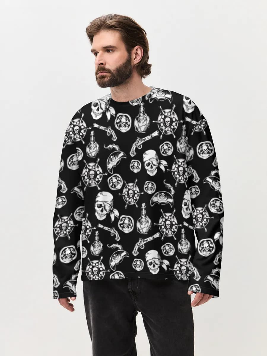 T-shirt Manches Longues Coton Oversize Homme