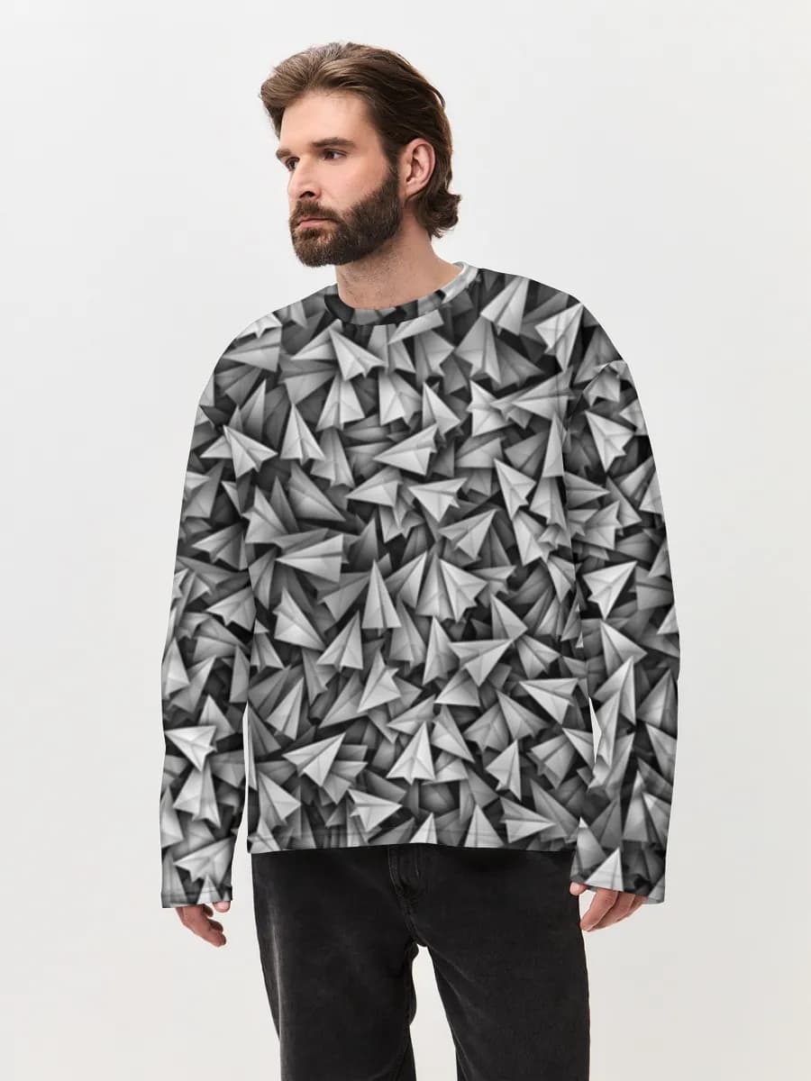 Men's oversized cotton long sleeve