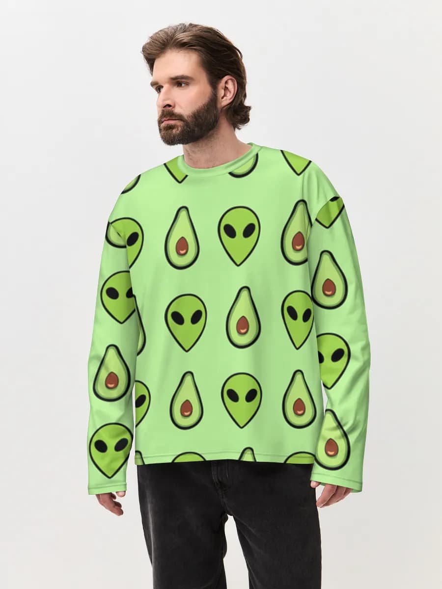 Camiseta de manga larga de algodón extragrande para hombre