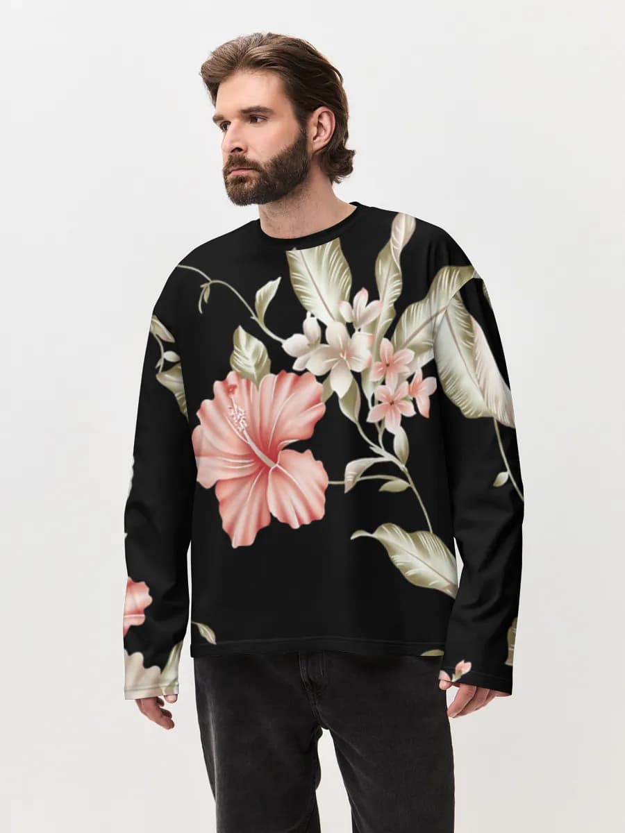 Men's oversized cotton long sleeve